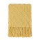 BOURINA Mustard Throw Blanket 60x80 Inch Boho Knit Soft Throw Sofa Blanket