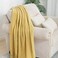 BOURINA Mustard Throw Blanket 60x80 Inch Boho Knit Soft Throw Sofa Blanket