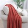 BOURINA Rust Throw Blanket 60x80 Inch Boho Knitted Soft Throw Sofa Blanket