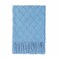 BOURINA Blue Throw Blanket 60x80 Inch Boho Knitted Soft Throw Sofa Blanket