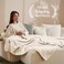 Bare Home Fleece Blanket Luxury Microplush (Full/Queen, Vanilla)