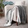 Bare Home Sherpa Fleece Blanket (Full/Queen, Light Grey)