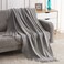 BOURINA Light Grey Throw Blanket 60x80 Inch Knitted Soft Throw Sofa Blanket