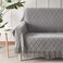 BOURINA Light Grey Throw Blanket 60x80 Inch Knitted Soft Throw Sofa Blanket