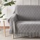 BOURINA Light Grey Throw Blanket 60x80 Inch Knitted Soft Throw Sofa Blanket