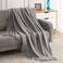 BOURINA Light Grey Throw Blanket 60x80 Inch Knitted Soft Throw Sofa Blanket