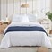 BOURINA Navy Throw Blanket 50x90 Inch Boho Knitted Soft Throw Sofa Blanket