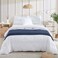 BOURINA Navy Throw Blanket 50x90 Inch Boho Knitted Soft Throw Sofa Blanket