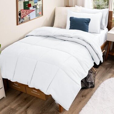 Bare Home Comforter Set - 1800 Ultra Soft (Twin/Twin XL, White)
