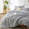 Bedsure Light Grey Twin Comforter Set, College Dorm Room Essentials 2 Pcs