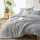 Bedsure Light Grey Twin Comforter Set, College Dorm Room Essentials 2 Pcs