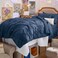 Bedsure Twin Comforter Set &amp; Sheet Set, 5-Piece Navy Blue Bedding Set