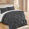 Andency King Pinch Pleat Dark Gray Comforter Set 3 Piece Bedding