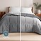 Bare Home Reversible Comforter (Queen, Grey/Light Grey)
