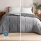 Bare Home Reversible Comforter (Queen, Grey/Light Grey)