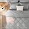 CozyLux Queen Comforter Set 88"x88" Light Grey - 7 Piece Bed in a Bag