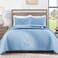 Exclusivo Mezcla Reversible Twin Quilt Bedding Set, Sky Blue