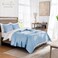 Exclusivo Mezcla Reversible Twin Quilt Bedding Set, Sky Blue