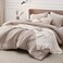 Bedsure Oat Queen Comforter Set, Soft Cationic Dyed Fall Bedding Set 3 Pcs