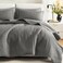 Comfort Spaces Kienna Queen Quilt Bedding Set 3 Piece, 90"x90" Charcoal