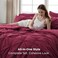 Bedsure 7-Piece Queen Comforter Set &amp; Sheet Set, Dark Red Bed in a Bag