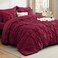 Bedsure 7-Piece Queen Comforter Set &amp; Sheet Set, Dark Red Bed in a Bag
