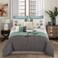 Riverbrook Home Emilie Comforter Set, King, Blue/Gray/Ivory, 8 Piece Set