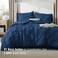 Bedsure 7-Piece California King Comforter Set &amp; Sheets, Navy Blue Bedding