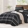 Andency Black Quilts Queen Size, 3 Pcs Boho Lightweight Striped Bedspread