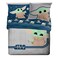 Star Wars Mandalorian Grogu Queen Comforter Set 7 Piece Bedding, Gray