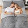 BEDELITE Queen Comforter Set 7 Pieces, Reversible Dark Grey Bed in A Bag