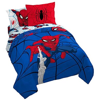 Marvel Spiderman 7 Pc Queen Bed in a Bag (Official Marvel Product)