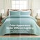 KASENTEX Queen Quilt Set 90x90, Soft Washed 3-Layer Lightweight