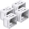 Jetec 4 Pcs 1 Inch Mini Blind Bracket Replacement Plastic Headrail Mounting