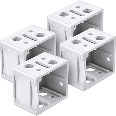 Jetec 4 Pcs 1 Inch Mini Blind Bracket Replacement Plastic Headrail Mounting