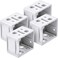 Jetec 4 Pcs 1 Inch Mini Blind Bracket Replacement Plastic Headrail Mounting