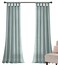 Lush Decor Burlap Knotted Tab-Top Window Curtain Panel Pair, 45"W x 84"L, Blue