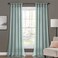 Lush Decor Burlap Knotted Tab-Top Window Curtain Panel Pair, 45"W x 84"L, Blue