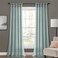 Lush Decor Burlap Knotted Tab-Top Window Curtain Panel Pair, 45"W x 84"L, Blue
