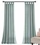 Lush Decor Burlap Knotted Tab-Top Window Curtain Panel Pair, 45"W x 84"L, Blue