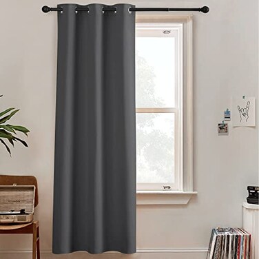 RYB HOME Grey Curtains Blackout Room Divider Screen Privacy Wall Divider