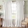StangH Romantic White Ruffle Curtains 52x96 Long 2 Panels