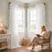 StangH Romantic White Ruffle Curtains 52x96 Long 2 Panels