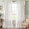 StangH Romantic White Ruffle Curtains 52x96 Long 2 Panels
