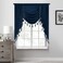StangH Navy Blue Velvet Waterfall Valances W39 inches, 1 Panel