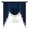 StangH Navy Blue Velvet Waterfall Valances W39 inches, 1 Panel
