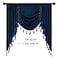 StangH Navy Blue Velvet Waterfall Valances W39 inches, 1 Panel
