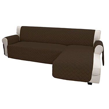 Easy-Going Reversible L-Shape Sectional Couch Cover, X-Large, Coffee/Coffee