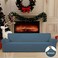 Easy-Going Stretch 4 Seater Oversized Sofa Couch Cover Bluestone