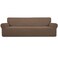 Easy-Going Stretch 4 Seater Oversized Sofa Couch Cover Brown
